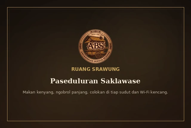 Ruang srawung dan paseduluran cangkruk